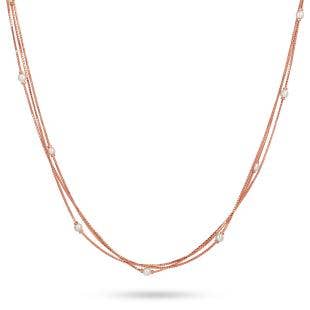 Elegant Fine Line Gold And Gemstone Layered Necklace