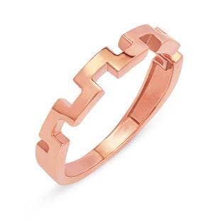 Greek Key Gold Ring