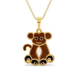 Baby Monkey Kids Gold Pendant