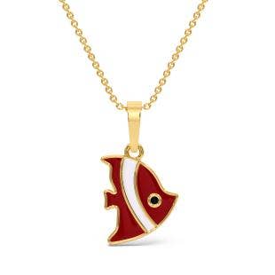 Butterfly Fish Gold Pendant