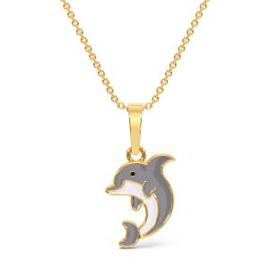 Dolphin Kids Gold Pendant
