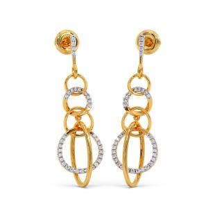 Multi Circle Diamond Dangle Earrings