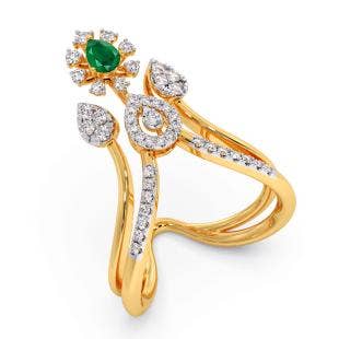Superior Diamond And Gemstone V Ring