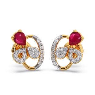 Neana Diamond And Gemstone Stud Earrings