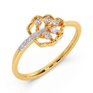 Flora Leaf Diamond Ring