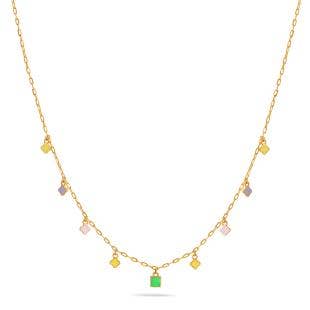 Lena Clover Gold Charm Necklace