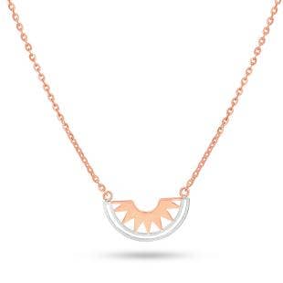 Sunburst Gold Pendant Necklace