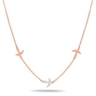Flying Birds Gold Necklace