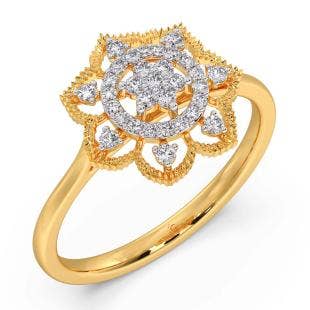 Starry Floral Diamond Ring
