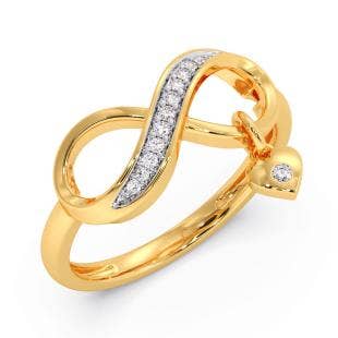 Infinity And Heart Diamond Ring