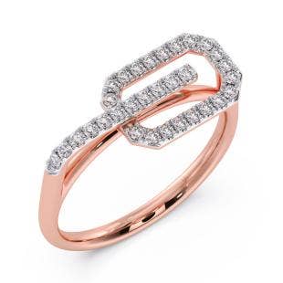 Paperclip Diamond Ring