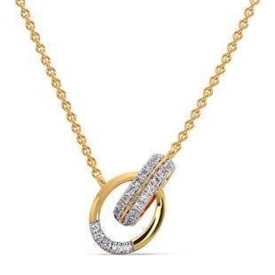 Pleasing Oval Diamond Pendant Necklace