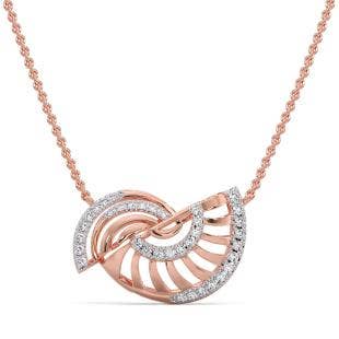 Sliding Arc Diamond Pendant Necklace