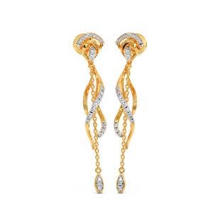 Elegant Hanging Drop Diamond Dangle Earrings