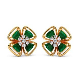 Charming Bloom Diamond And Gemstone Earrings