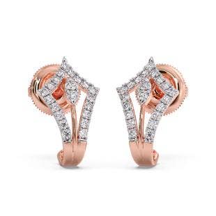 Daksha Diamond Half Hoops Earrings