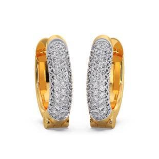Adhira Glossy Diamond Hoop Earrings