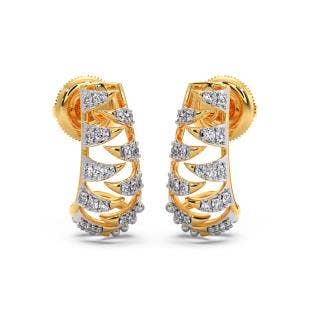 Mishita Diamond Half Hoop Earrings