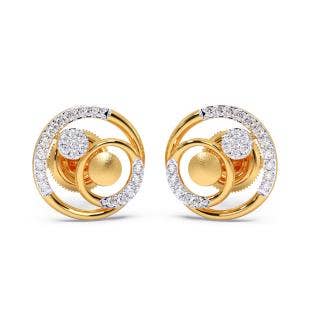 Kaina Round Diamond Stud Earrings