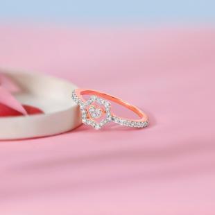 Venera Floral Heart Diamond Ring