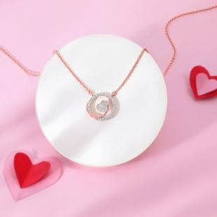 Encircling Love Diamond Pendant Necklace