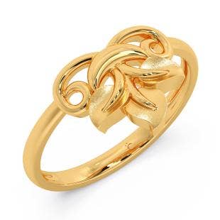 Sword leaf Kyra Gold Ring