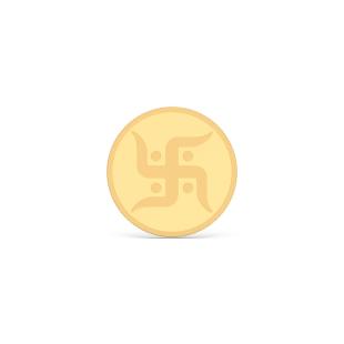 Kalyan Jewellers 2 grams 24K Swastik Gold Coin