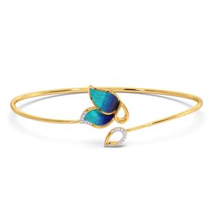 Haetera Butterfly Diamond Cuff Bracelet