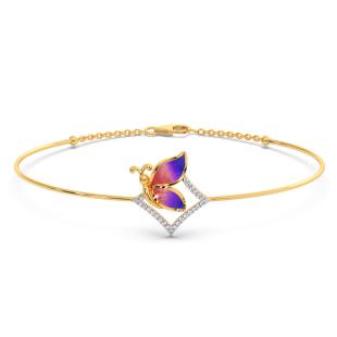 Kimana Butterfly Diamond Oval Bracelet
