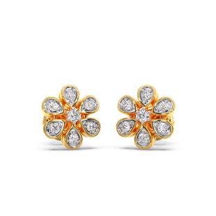 Menith Flora Diamond Stud Earrings