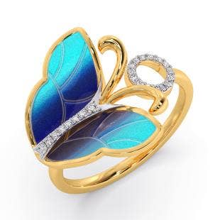 Junonia Butterfly Diamond Ring