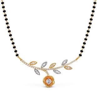 Aagaam Floral Solitaire Mangalsutra