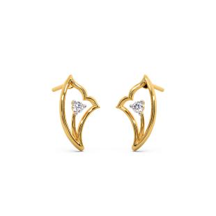 Petal Lure Diamond Stud Earrings