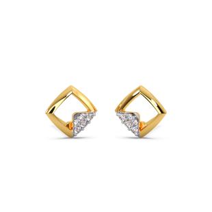 Cubical Chemistry Diamond Stud Earrings