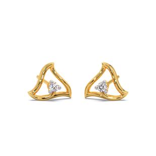 Triangle Jiggles Diamond Stud Earrings