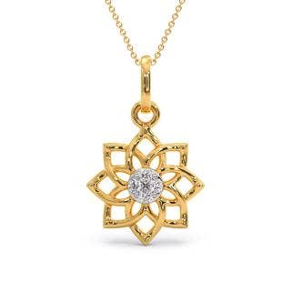 Flower Mandala Diamond Pendant