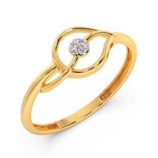 Leaf Glamour Diamond Ring