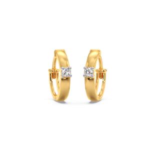 In Spotlight Diamond Hoop Earrings
