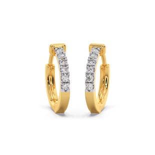 Poetic Expression Diamond Hoop Earrings