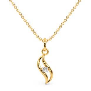Wavy Enigma Diamond Pendant