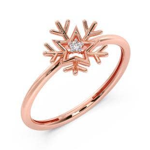 Dazzling Snowflake Diamond Ring