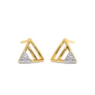 Angular Allure Diamond Stud Earrings