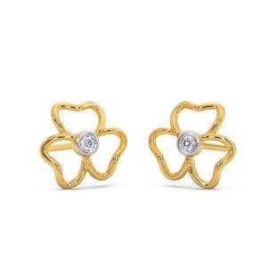 Perfect Flower Diamond Stud Earrings