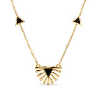 Trio Rays Gold Delicate Necklace