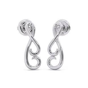 Roped Platinum Earrings