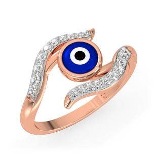 Open Evil Eye Diamond Ring