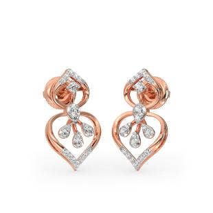 Leafy Trail Diamond Earrings
