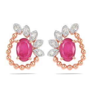 Crimson Wrap Diamond And Gemstone Earrings