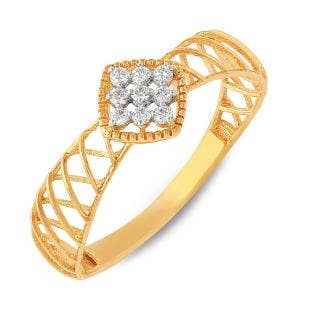 Interlinked Woven Mesh Diamond Ring