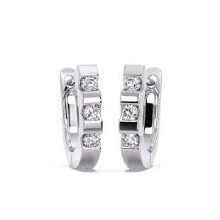 Alice Diamond Platinum Hoop Earrings